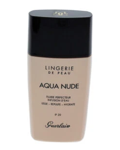 Guerlain Women's 1oz 00N Porcelain Lingerie De Peau Aqua Nude Foundation SPF 20 Face & Eye Makeup
