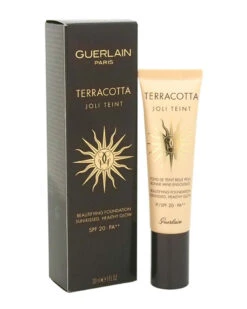 Guerlain 1oz Medium Terracotta Joli Teint Beautifying Foundation Women Face & Eye Makeup